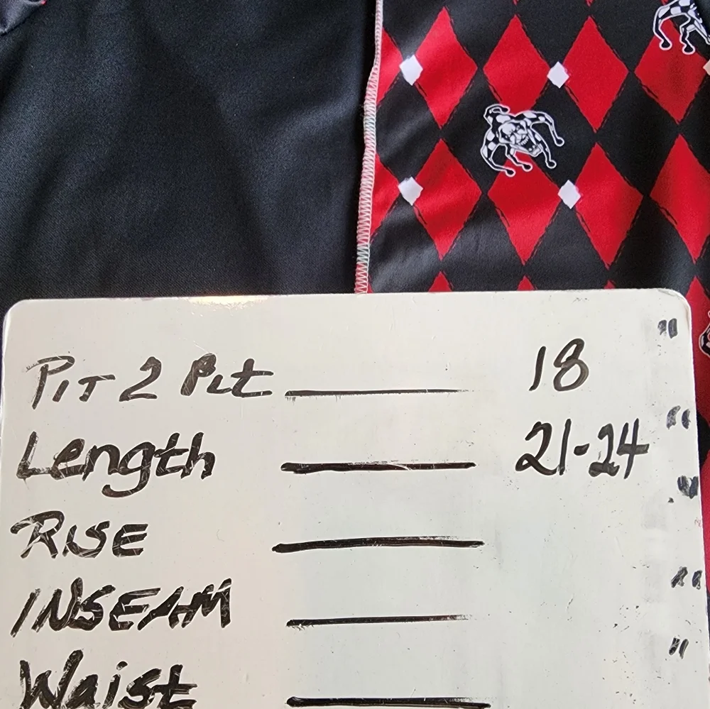 Childs Jester scary Spirit Halloween Red Black costume Shirt SZ Medium